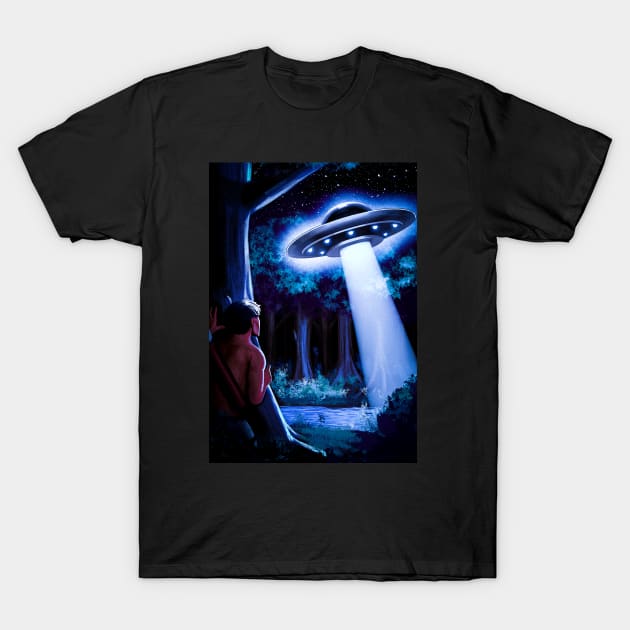 UFO Forest T-Shirt by Dener Queiroz